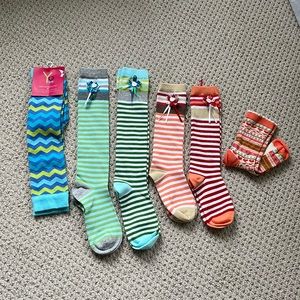 New socks for children ages 8-14. Fun & colourful knee socks and ankle socks.